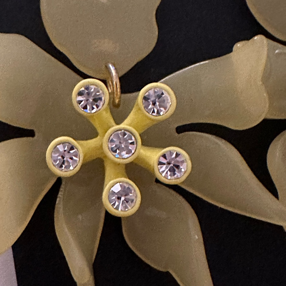 Final sale LELE sadoughi flower crystal drop earrings - Picture 3 of 6